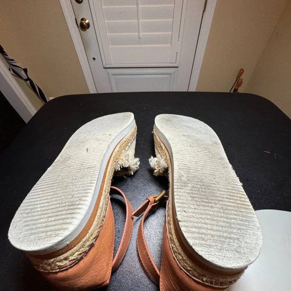 See by Chloe Glyn Espadrille sandal size 39 with fringed canvas and calfskin